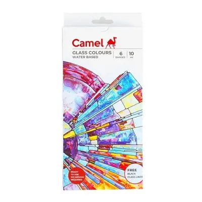 Picture of Camel Water Based Glass Color - 10ml Each, 6 Shades