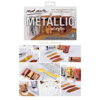 Picture of Mont Marte Metallic Acrylic 50ml 4pcs