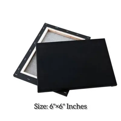 Picture of Canvas For Drawing & Painting Size 6x6 Inches (White & Black)