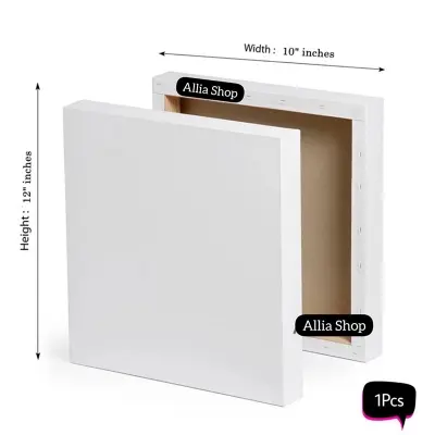 Picture of Canvas For Drawing & Painting Size 10X12 Inches (White & Black) - Canvas