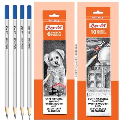 Picture of Artline HB, 2B, 4B, 6B, 8B, 10B Sketch Pencil Set