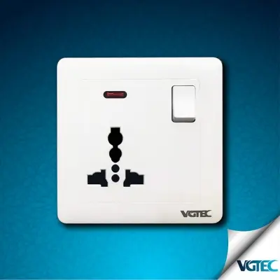 Picture of VGTEC 3 Pin multi socket with socket  (Regular series)