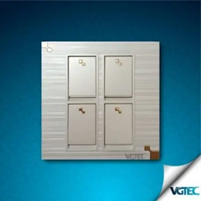 Picture of VGTEC 4 gang 1 way switch (Crystal series)