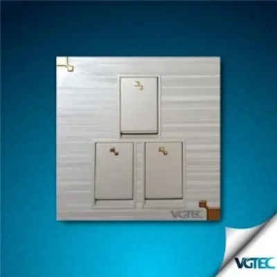 Picture of VGTEC 3 gang 1 way switch (Crystal series)