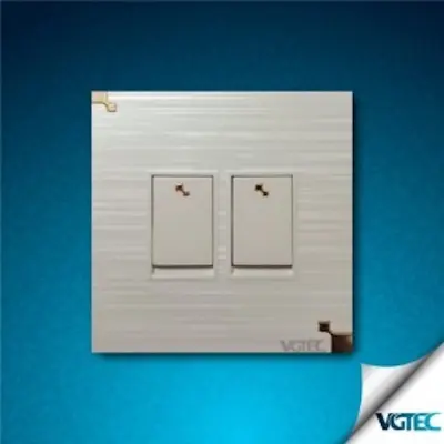 Picture of VGTEC 2 gang 1 way switch (Crystal series)