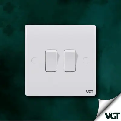 Picture of VGT  2 Gang 1 way switch (Classic series)