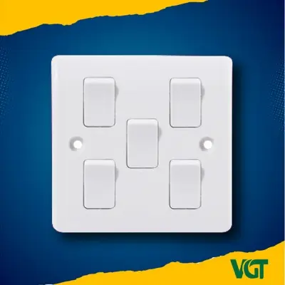 Picture of ZAK  5 Gang 1 way switch (Classic-V series)