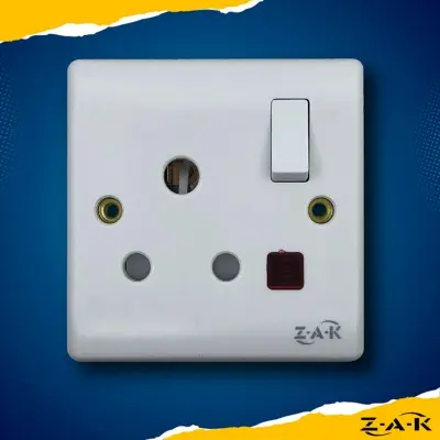 Picture of ZAK 3 Pin round socket with switch (Business series)