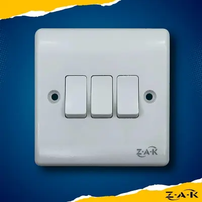 Picture of ZAK 3 Gang 1 way switch (Business series)