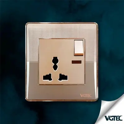 Picture of VGTEC  3 Pin MF socket with switch  (Platinum series)