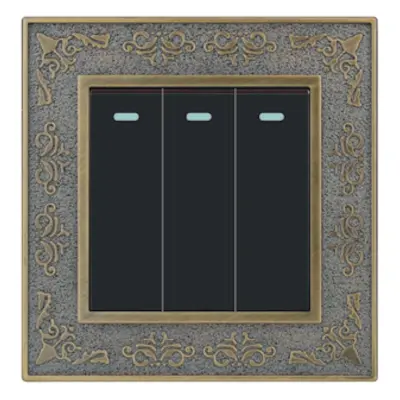 Picture of VGTEC  3 Gang 1 way switch (Decent series)