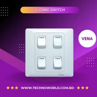 Picture of Vena 4 gang 1 way switch (SL series)