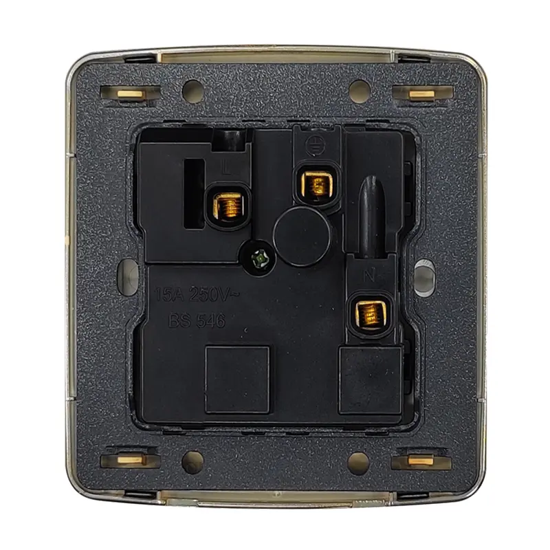 Picture of VGTEC  3 Pin Round Socket with switch (Golden series) 