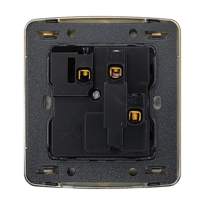 Picture of VGTEC  3 Pin MF Socket with switch (Golden series) 