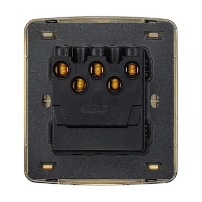 Picture of VGTEC  3 gang 1 way switch (Golden series) 