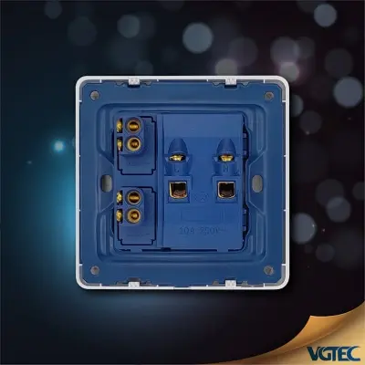 Picture of VGTEC  Double 2 pin  socket with switch (Cute series)