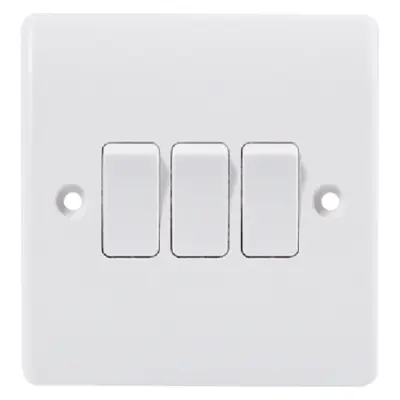 Picture of ZAK  3 Gang 1 way switch (Classic-V series)