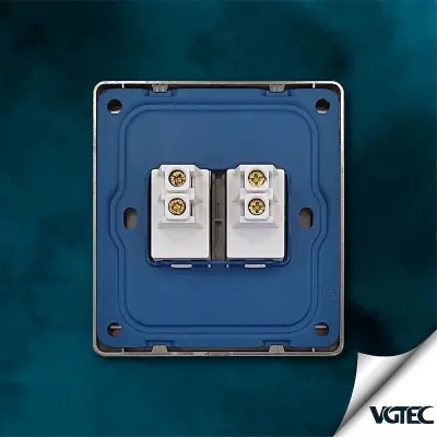 Picture of VGTEC  2 Gang 1 way switch (Platinum series)