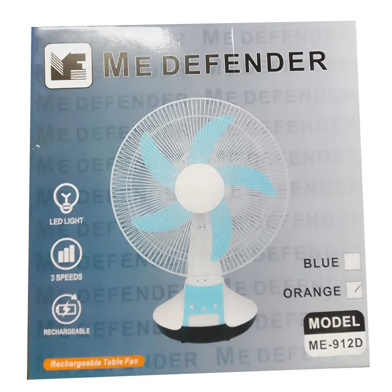 Picture of Me Defender 16-inch rechargeable table fan, model ME-912D