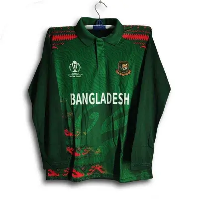 Picture of Bangladesh icc world cup Jersey - Cricket Jersey For Men - Long Sleeve Collar polo Jersey - Bangladesh Cricket Fan Jersey 2026