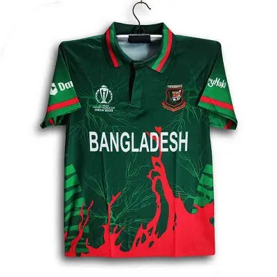 Picture of Bangladesh World Cup Jersey - Half Sleeve Collar Polo Cricket Jersey For Men - Bangladesh Cricket Jersey 2026