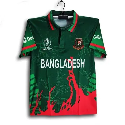 Picture of Bangladesh World Cup Cricket Jersey For Men - Half Sleeve Collar Polo Jersey - Bangladesh Cricket Jersey 2026