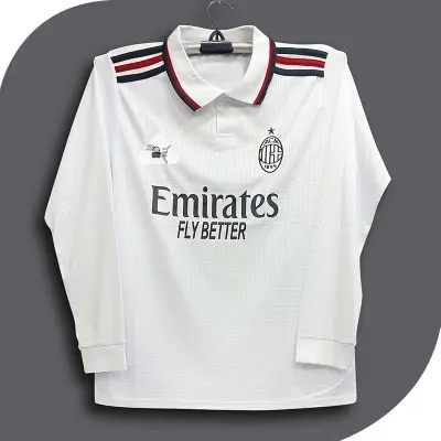 Picture of AC Milan Full Sleeve Polo Thai Premium Football Jersey For Men - Long sleeve Collar polo club t shirt - AC Milan Jersey 2026-27
