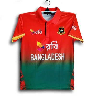 Picture of Bangladesh T20 Cricket Jersey For Men - Half Sleeve Collar Polo Jersey - Bangladesh Cricket Jersey 2026