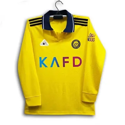 Picture of Al-Nassr Full Sleeve Polo Thai Premium Football Jersey For Men - Long Sleeve collar Polo t shirt - Al Nassr Jersey 2026/27