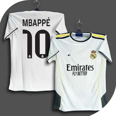 Picture of Real Madrid Thai Premium Football Jersey For Men - Half Sleeve - mbappe 10 and NIVI JR 7 jersey - Real Madrid Jersey 2026