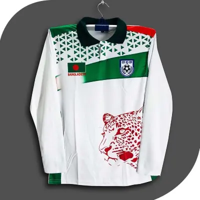 Picture of B-D Full sleeve Collar Football Jersey For Man - Long Sleeve Collar Polo t shirt - Bangladesh Fan Jersey