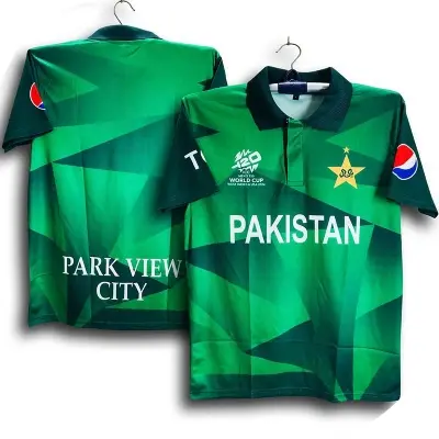 Picture of Pakistan T20 World Cup Jersey - Short Sleeve Collar Polo Cricket Jersey For Men - Pakistan Jersey 2026