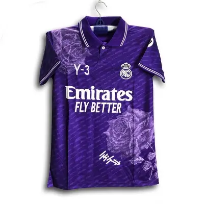 Picture of Real Madrid Thai Premium Football Jersey For Men - Half Sleeve Collar Polo Club t shirt - Real Madrid Jersey 2026