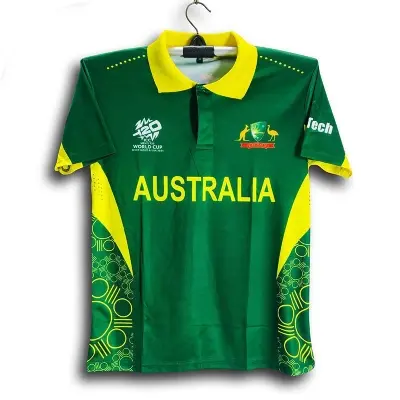 Picture of Australia T20 World Cup Jersey - Half Sleeve Collar Polo Cricket Jersey For Men - Australia Jersey 2026