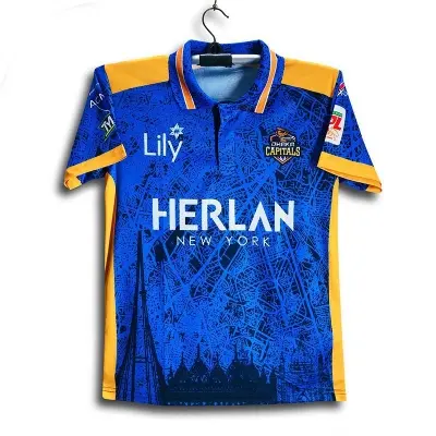 Picture of Dhaka Capaitals Premium Short Sleeve Polo Cricket Jersey For Men - Half Sleeve Collar Polo BPL T Shirt - Dhaka Jersey 2026/27