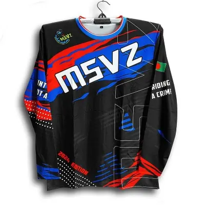 Picture of MSVZ Bangladesh Full Sleeve Bike Jersey For Man - Bike T shirt For Man - MSVZ Bike Jersey 2026-27