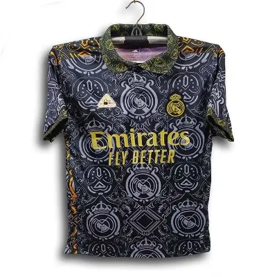 Picture of Real Madrid Thai Premium Football Jersey For Men - Half Sleeve Collar Polo Club T Shirt - Real Madrid Jersey 2026/27