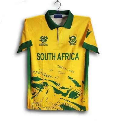 Picture of South Africa T20 World Cup Premium Cricket Jersey For Men - Half Sleeve Collar Polo Jersey - South Africa T20 Jersey 2026