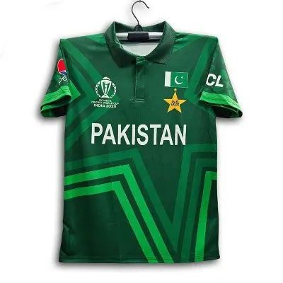 Picture of Pakistan World Cup Jersey - Short Sleeve Collar Polo Cricket Jersey For Men - half Sleeve - Pakistan Cricket Jersey 2026