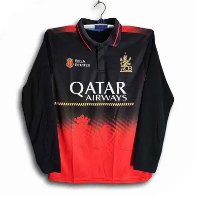 Picture of Royal Challengers Bangalore IPL Polo Cricket Jersey For Men - Long Sleeve Collar Polo - RCB Jersey 2026/27