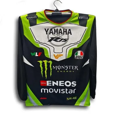 Picture of Yamaha R15 Full Sleeve Bike Jersey For Men - Monster Bike Jersey - Yamaha Bike Jersey