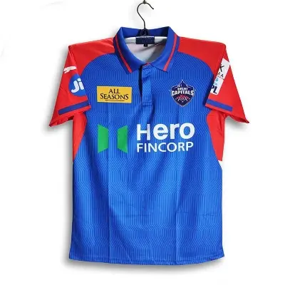 Picture of Delhi Capitals Premium IPL Cricket Jersey For Men - DC Half Sleeve Collar Polo IPL Jersey - Delhi Jersey 2026