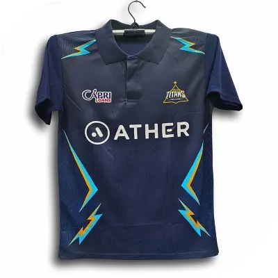 Picture of Gujarat Titans Short Short Sleeve Collar Polo IPL Jersey For Men - GT IPL Jersey - Gujrat Jersey 2024-2025
