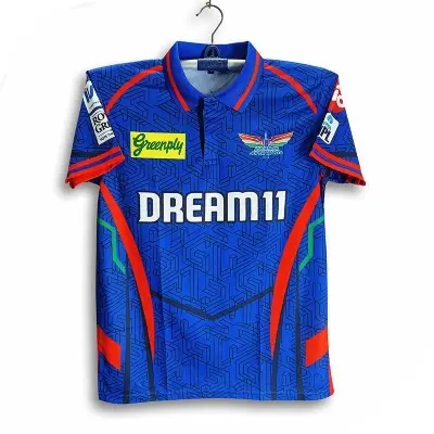 Picture of Lucknow Super Giants Premium IPL Jersey For Men - LSG Half Sleeve Polo Cricket Jersey - Lucknow Jersey 2025