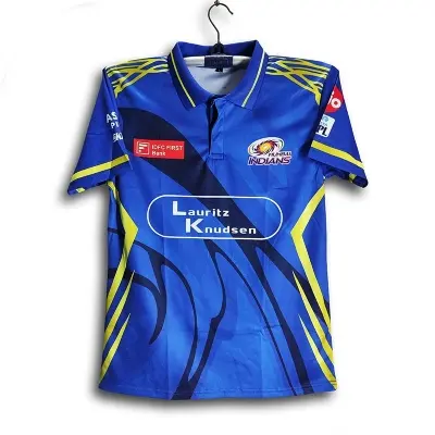 Picture of Mumbai Indians Premium IPL Cricket Jersey For Men - MI Half Sleeve Collar Polo Jersey - Mumbai Jersey 2026