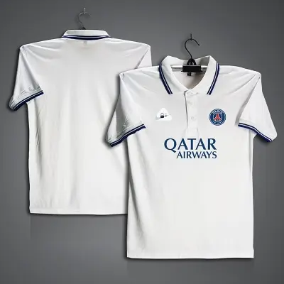 Picture of PSG Football Jersey For Men - Half Sleeve Collar Polo t shirt - PSG Fan Jersey