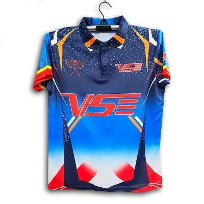 Picture of VS Short Sleeve Polo Thai Premium Badminton Jersey For Men - Winter & Bike Jersey - VS Jersey 2026