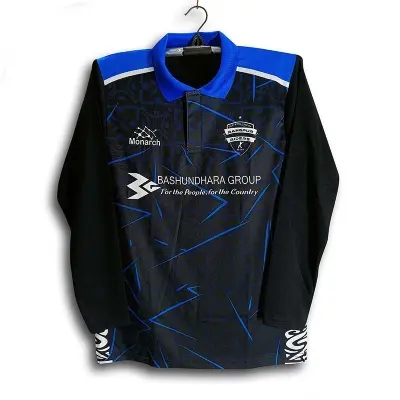 Picture of Rangpur Rangers Full Sleeve BPL Cricket Jersey For Men - Long Sleeve Collar Polo BPL Jersey - Rangpur Jersey 2026