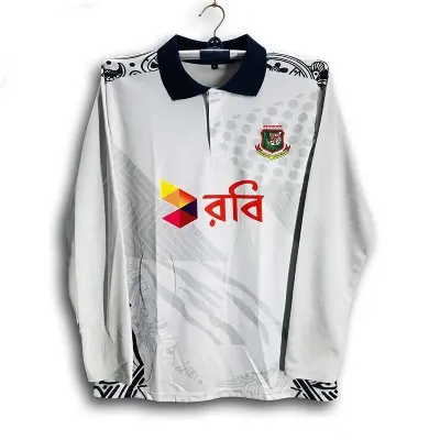 Picture of Bangladesh Cricket Training Jersey For Men - Long Sleeve Collar Polo Training Jersey - Bangladesh Cricket Jersey 2026