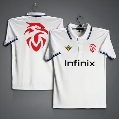 Picture of Free Fire World Series Jersey For Men - Half Sleeve Collar Polo t shirt - Free Fire E Sports Teams Jersey